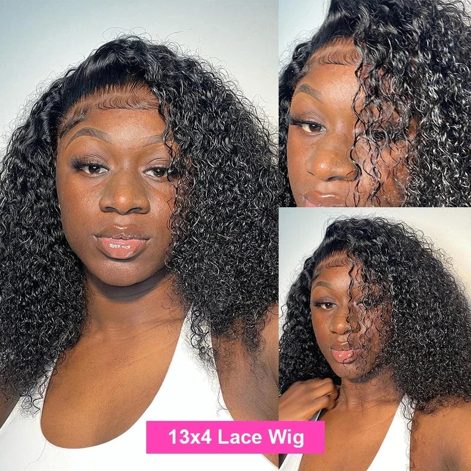 Deep Water Wave Curly Bob - Transparent Lace Frontal Glueless Wig