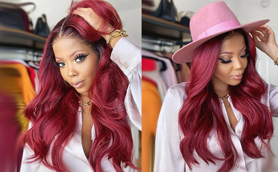 1B99J Body Wave Bundles With Closure Brazilian Human Hair