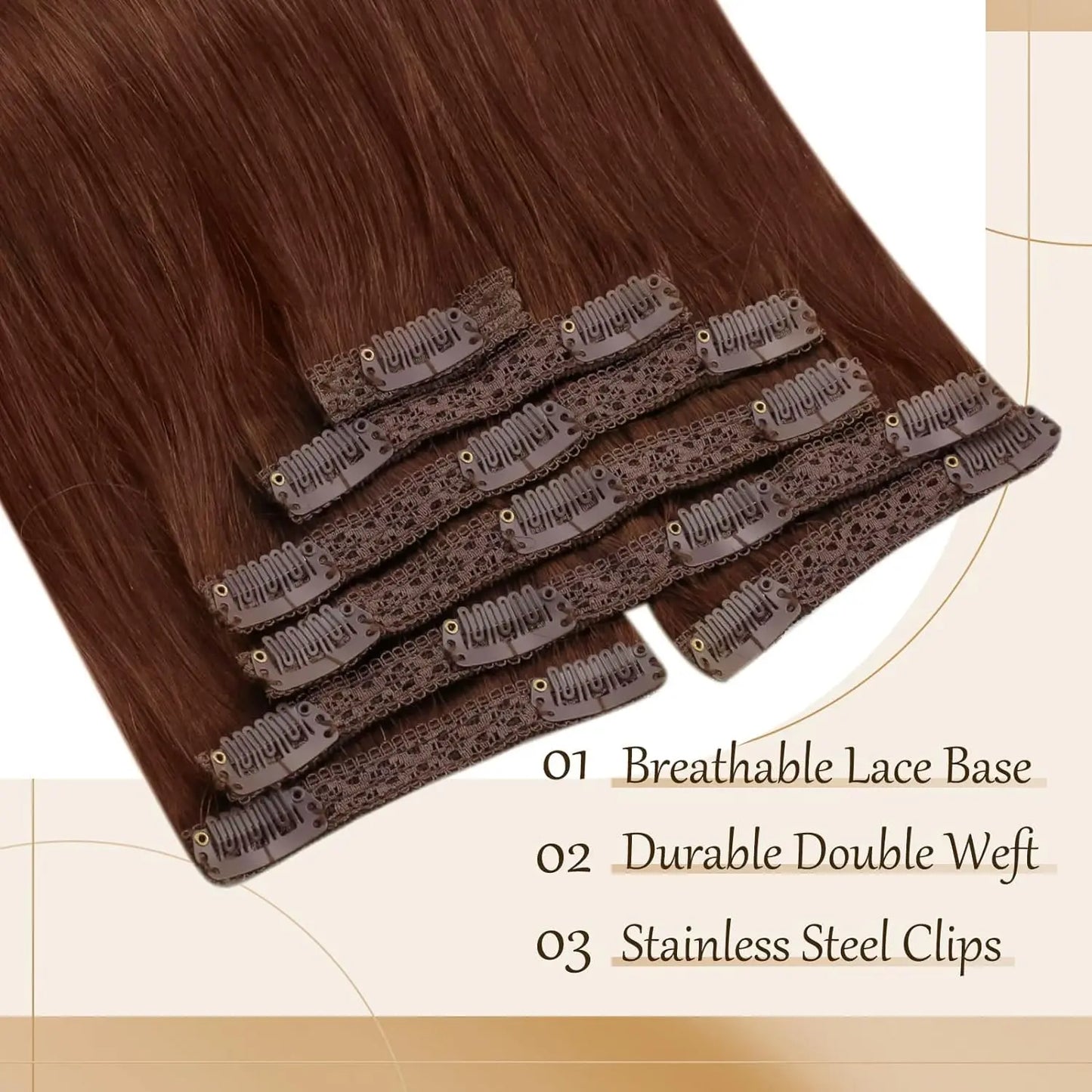 Straight Human Hair Clip Ins - Various Options Available