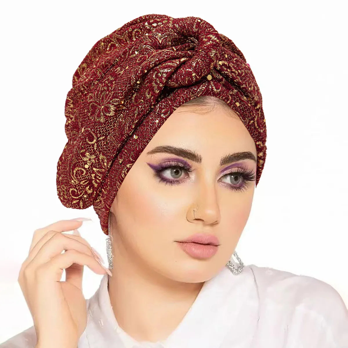 Women's Pleated Turbans in Various Colors