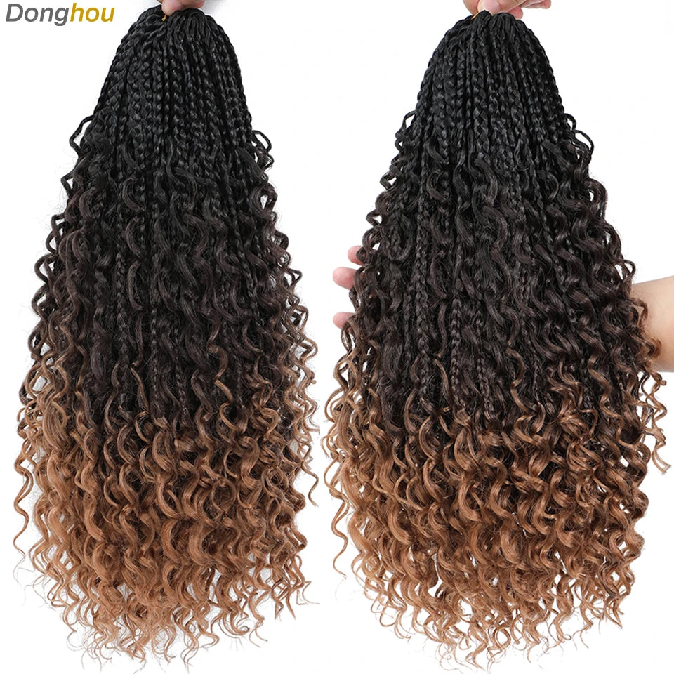 Boho Box Braids Synthetic Crochet Hair