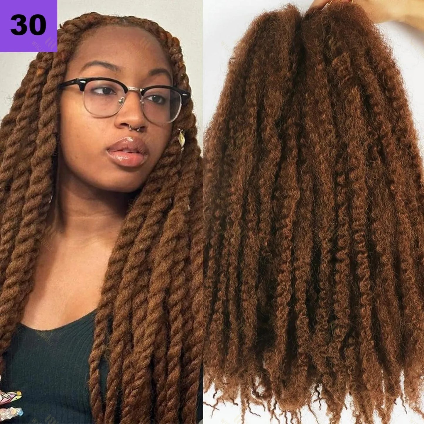 Marley Twists Synthetic Braiding/Crochet Hair - Various Colors Available