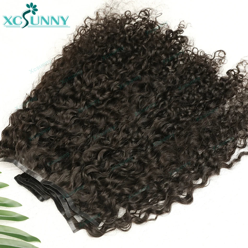 Burmese PU Invisible Seamless Human Hair Clip Ins