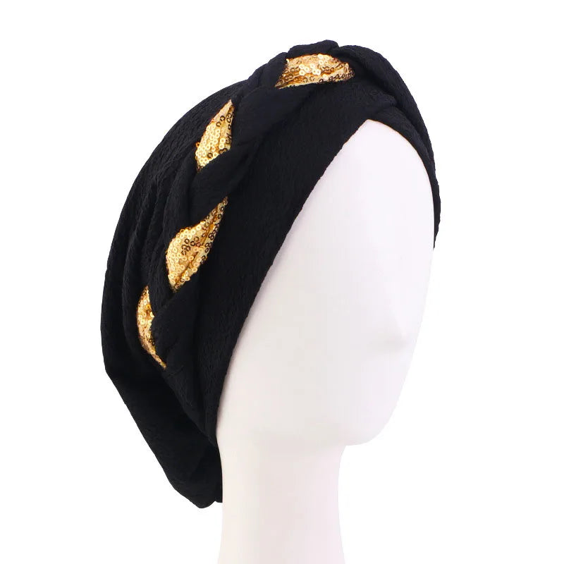 Women's Pleated Turbans in Various Colors