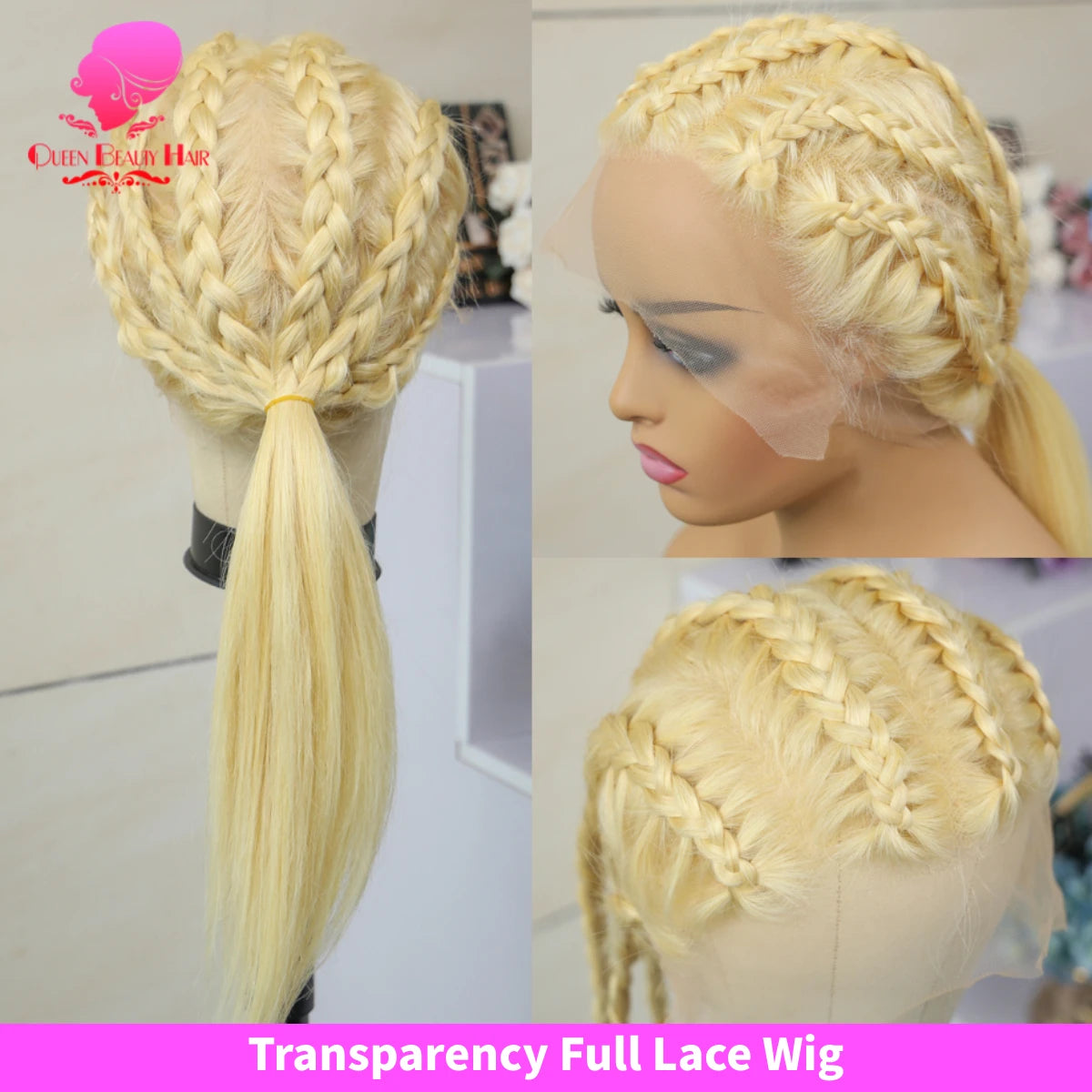 Blonde Bone Straight - 360 Pre Plucked Full Lace Frontal Human Hair Wig