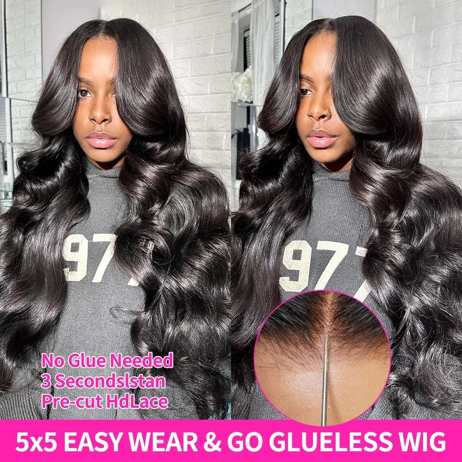 Body Wave - Glueless Human Hair Ready To Wear Lace Front Wig