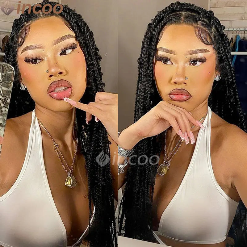 36 Inch Synthetic Braided Butterfly Lace Front Synthetic Wigs - Various Colors Available