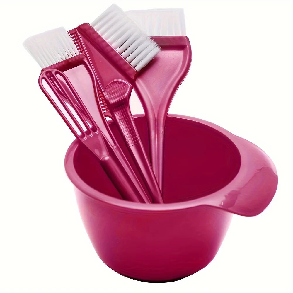 6pcs/set Professional Hair Coloring Kit for Barber Salon and Home Use - Includes Hairdressing Tools for Perfect Color Match and