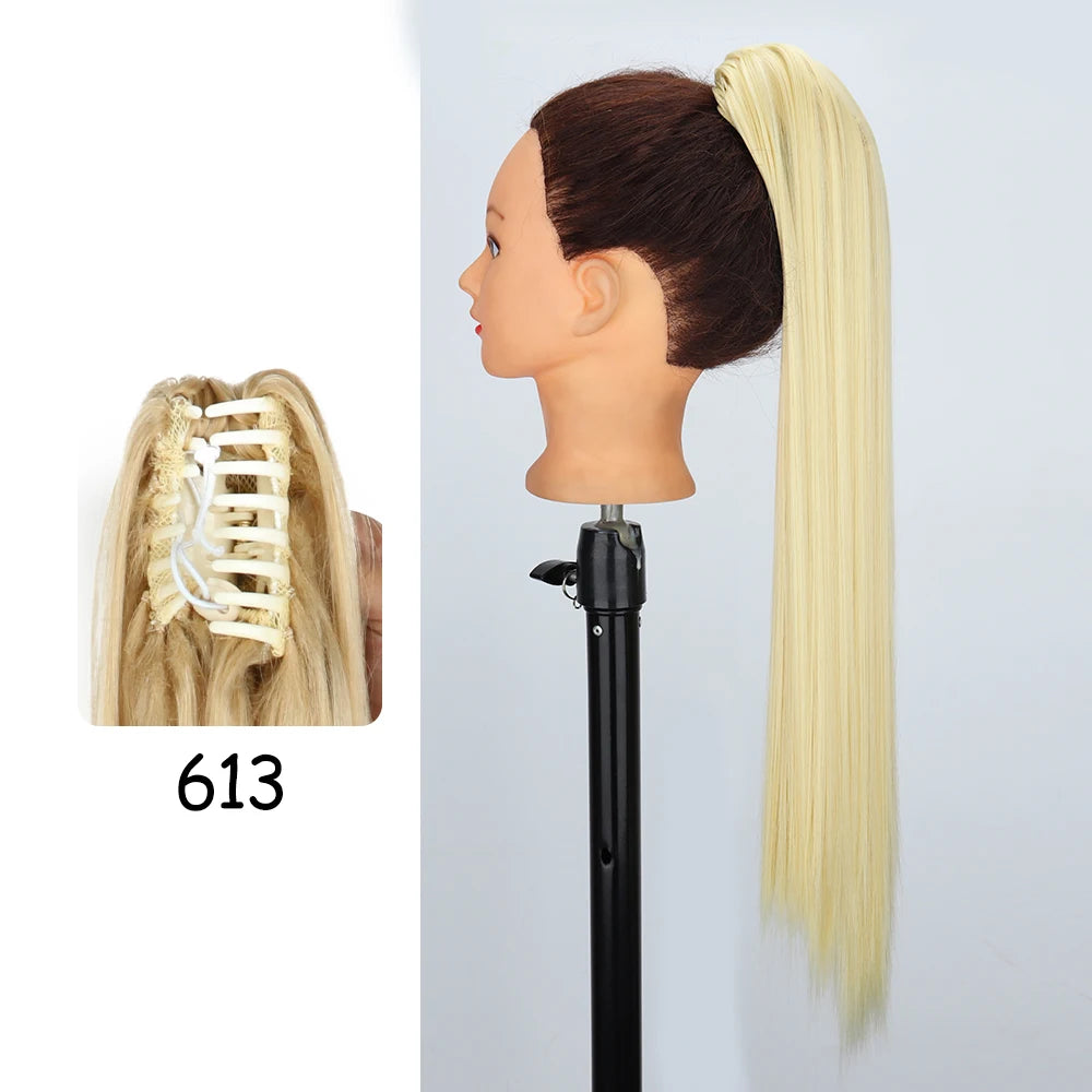 Synthetic 24" Long Wavy Claw Clip On Ponytail