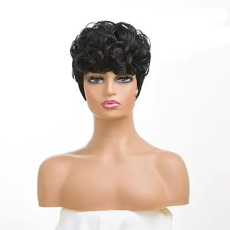 Short Curly Pixie - Synthetic Hair Wigs In Various Colors