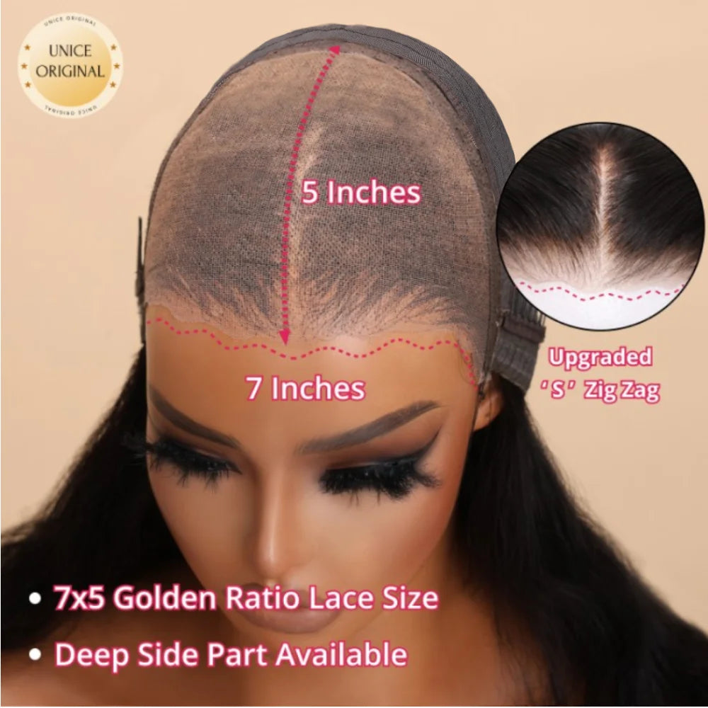 Bye-Bye Knots Reddish Brown Curly Human Hair - Glueless Pre Cut Pre Bleached Lace Front Wig
