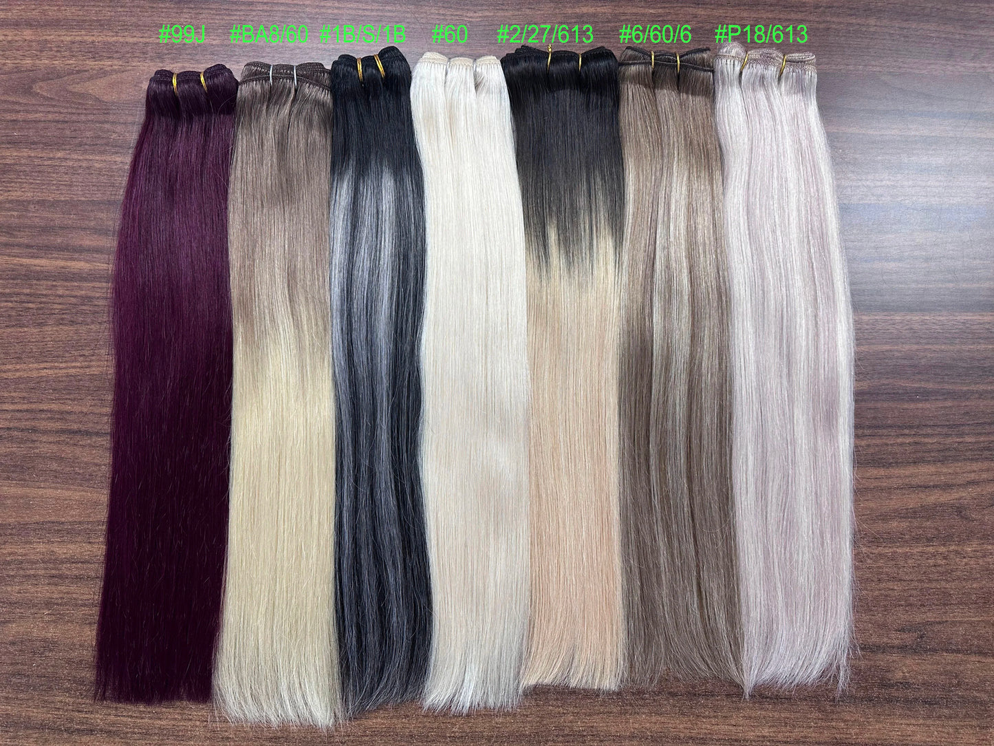 Straight Human Hair Bundles Weave Balayage Hair Pieces