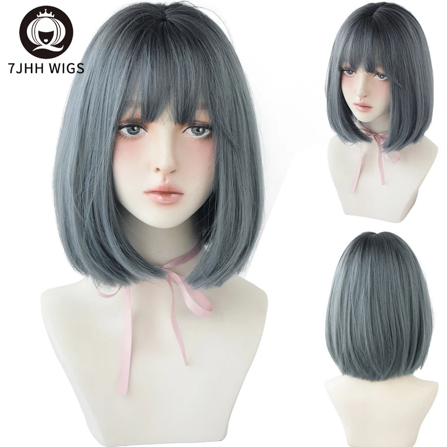 Short Bob Synthetic Wig - Various Colors Available