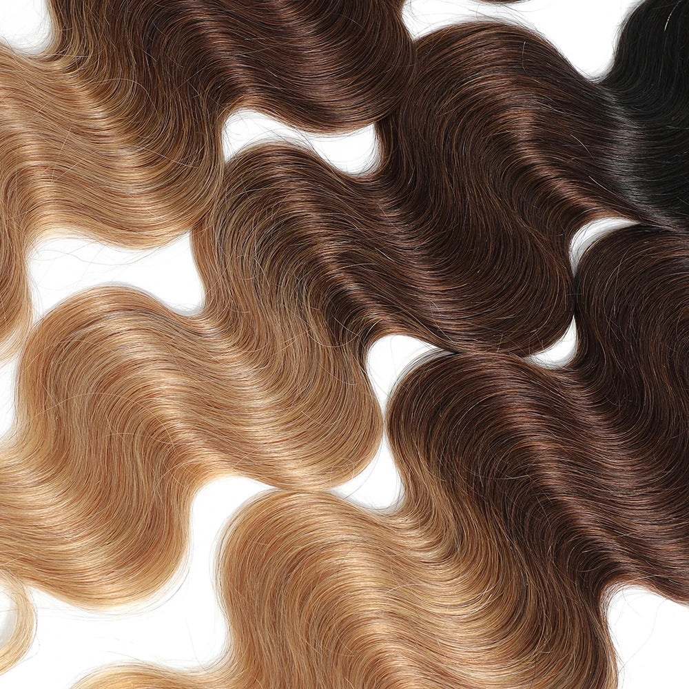Body Wave Bundles Human Hair - Ombre Colored