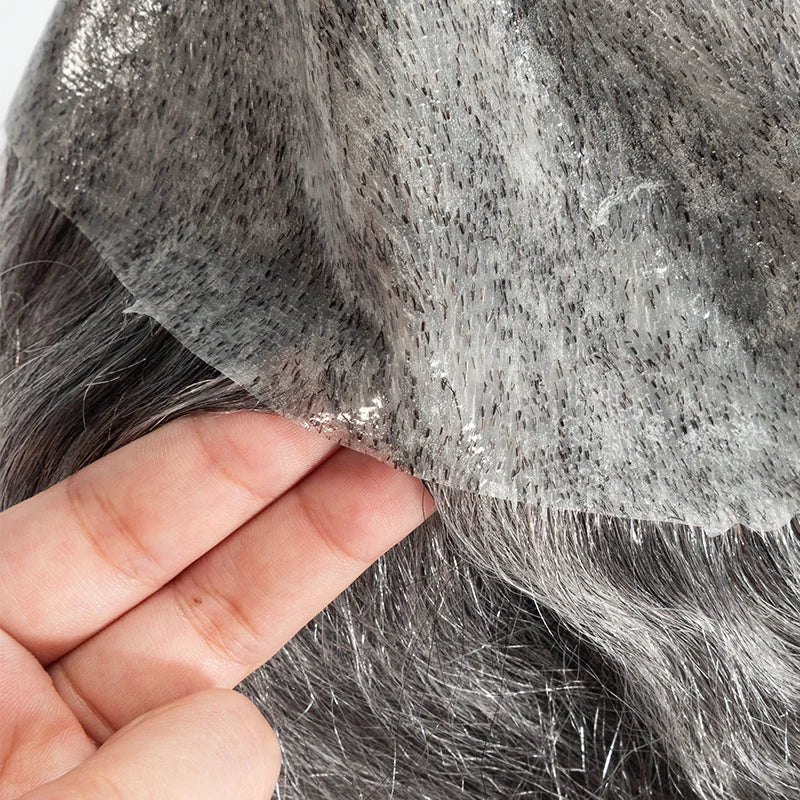 Straight Human Hair Replacement (Toupee) Injection Skin, Hair Capillary Prosthesis