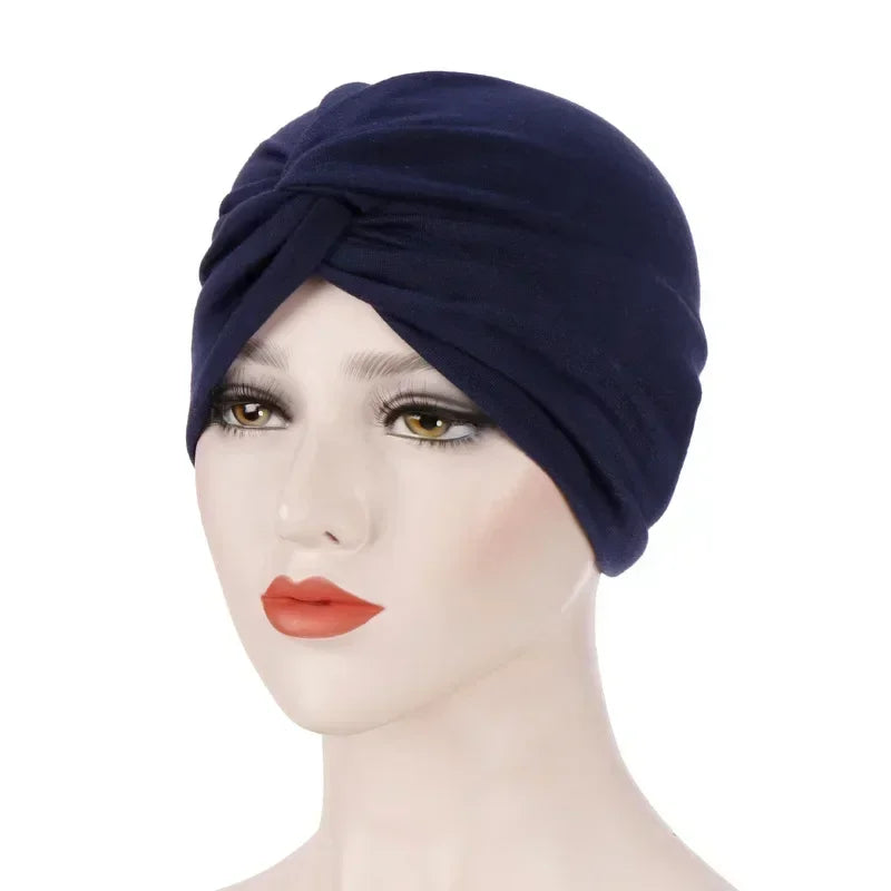 Women's Pleated Turbans in Various Colors