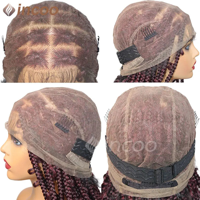 36 Inch Synthetic Braided Butterfly Lace Front Synthetic Wigs - Various Colors Available