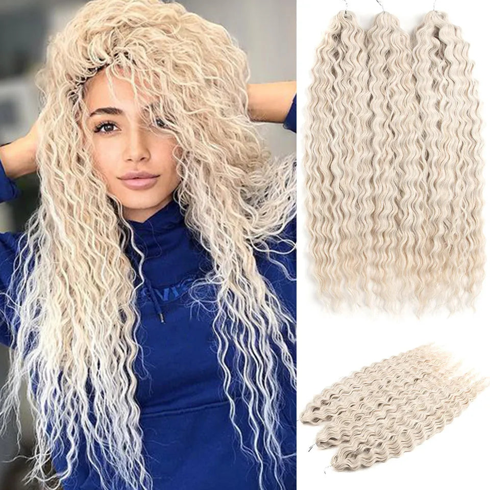 Water Wave Synthetic Crochet Hair 24 Inch - Various Colors Available