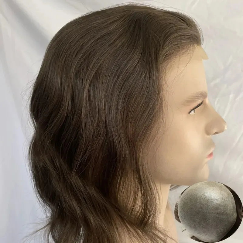 12inch Long Human Hair, Thin Skin Base PU Toupee/Replacement Units - Various Options Available