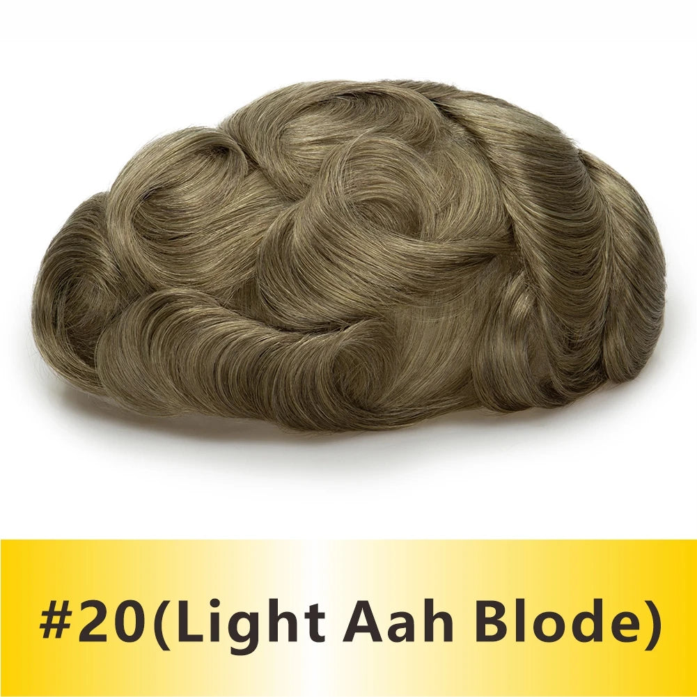 Natural Hairline Toupee Human Hair Double Knots Hair System - Various Options Available