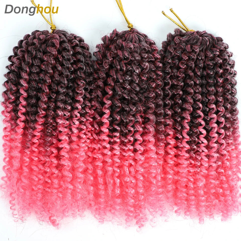 8 Inch Curly Passion Twist Synthetic Crochet Hair - Various Colors Available