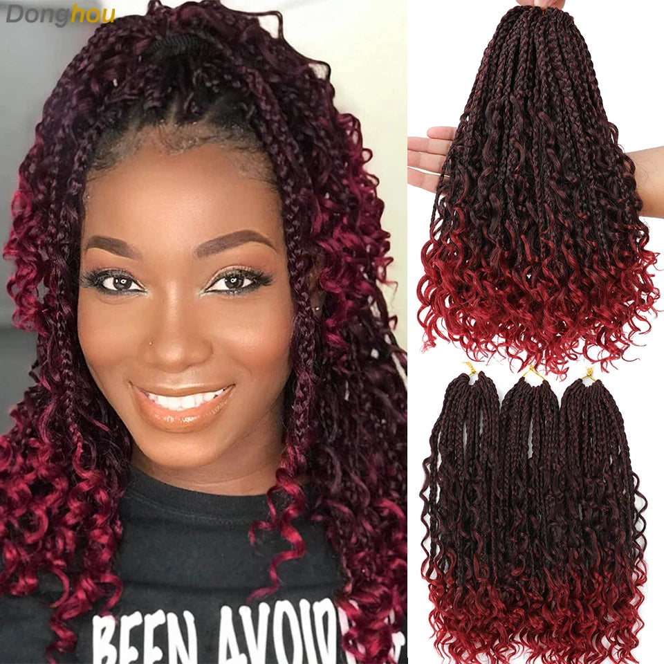 Boho Box Braids Synthetic Crochet Hair