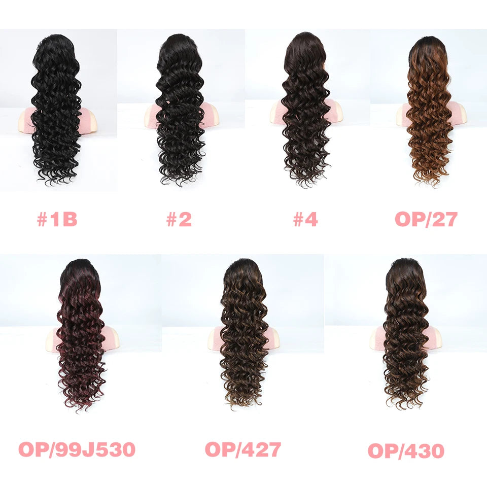 24inch Synthetic Drawstring Curly Ponytail With secure Clip