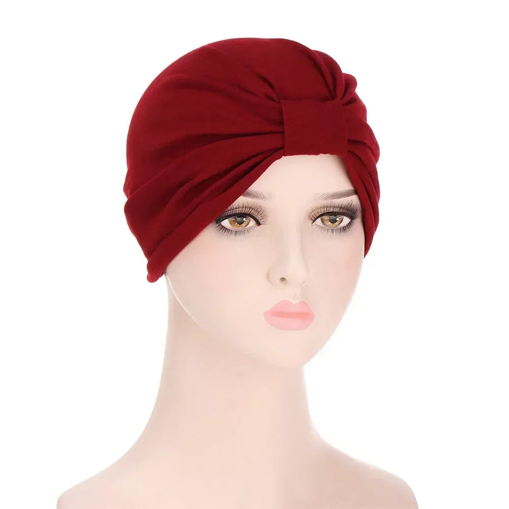 Women's Pleated Turbans in Various Colors