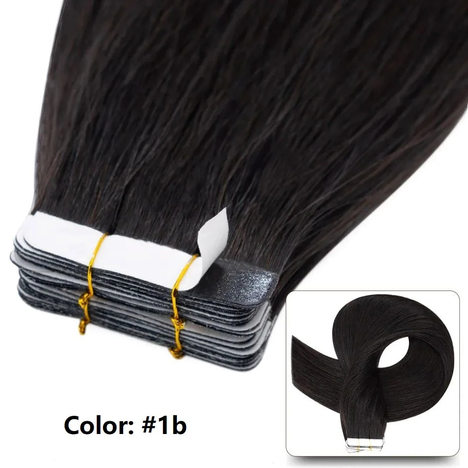 Straight - Tape in Human Hair Extensions 20 Pcs