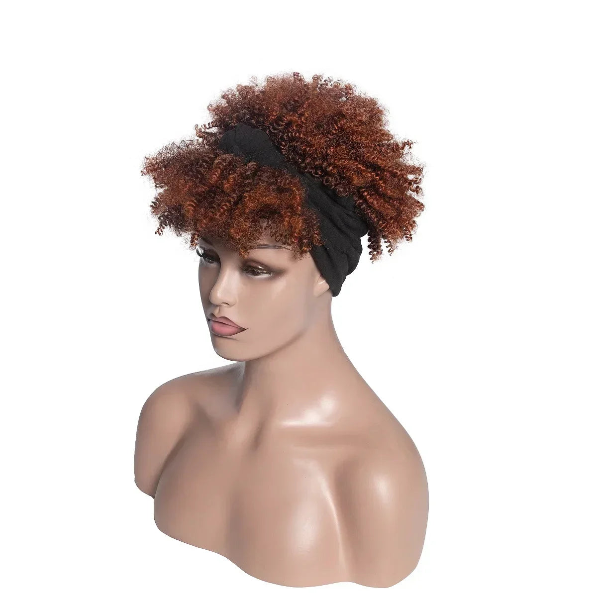 Synthetic Short Kinky Curly Headband Wigs - Various Colors Available