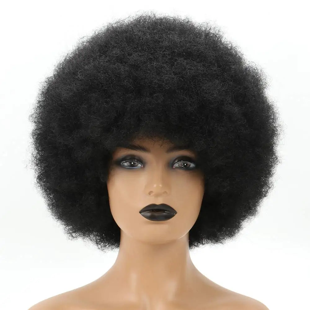 Short Synthetic Afro Kinky Curly Wigs - Various Colors Available