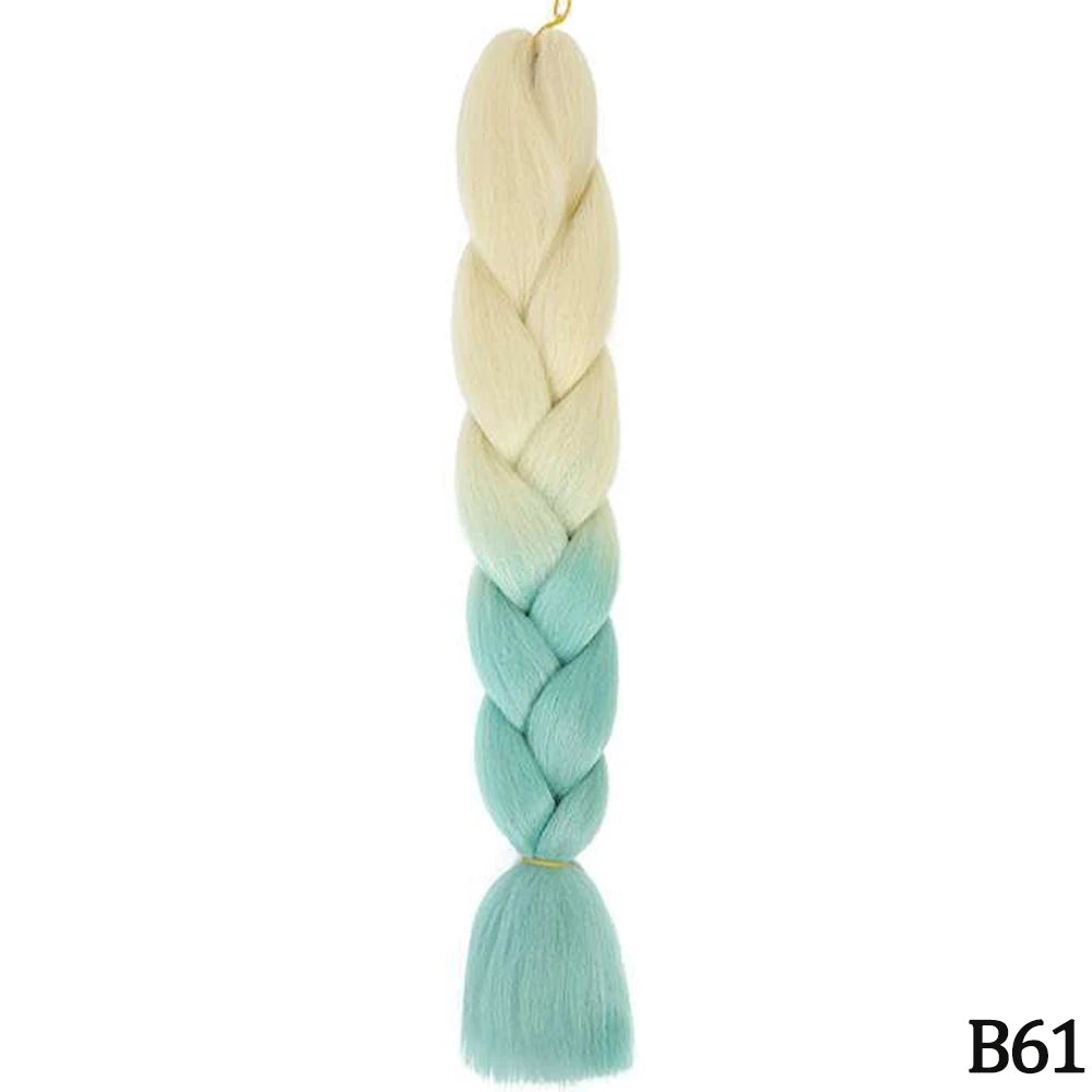 24" Synthetic Yaki Jumbo Braiding Hair - Various Colors Available