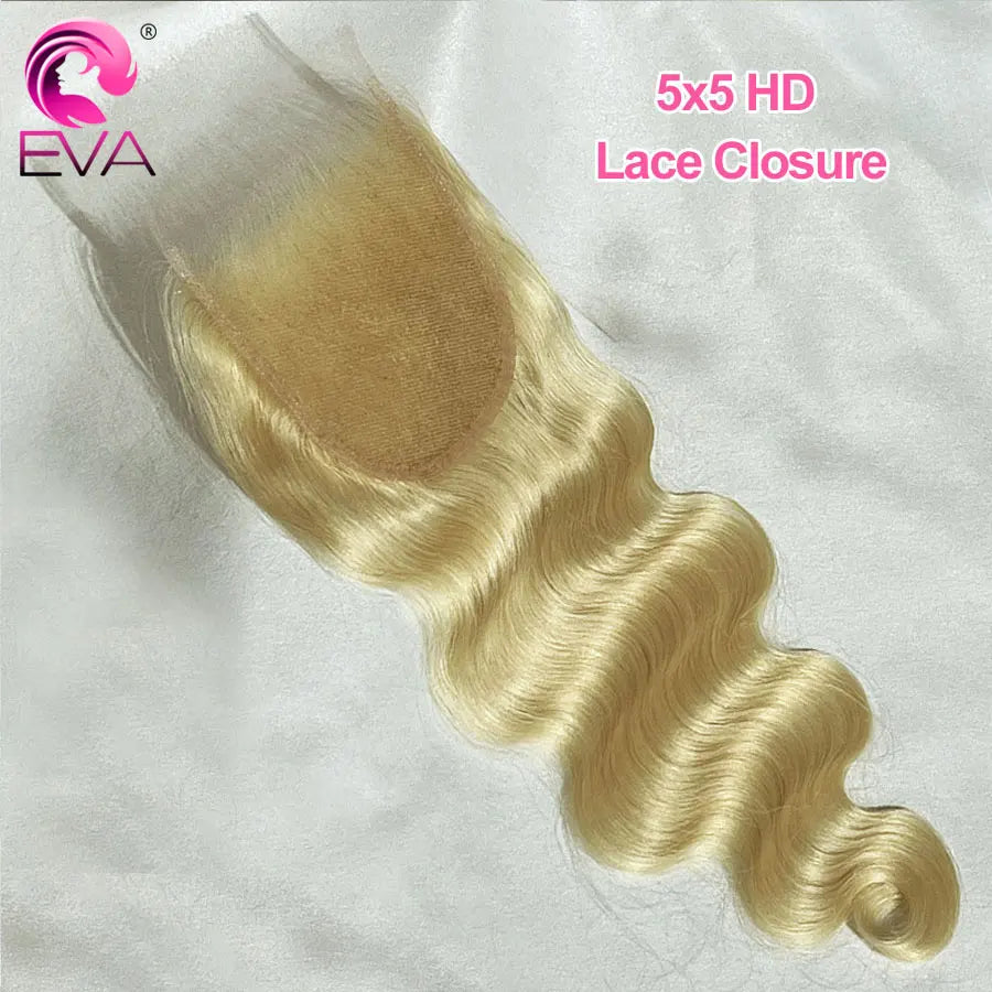 Pre Plucked Small Knots #613 Blonde HD Lace Frontal  & Closure - Human Hair