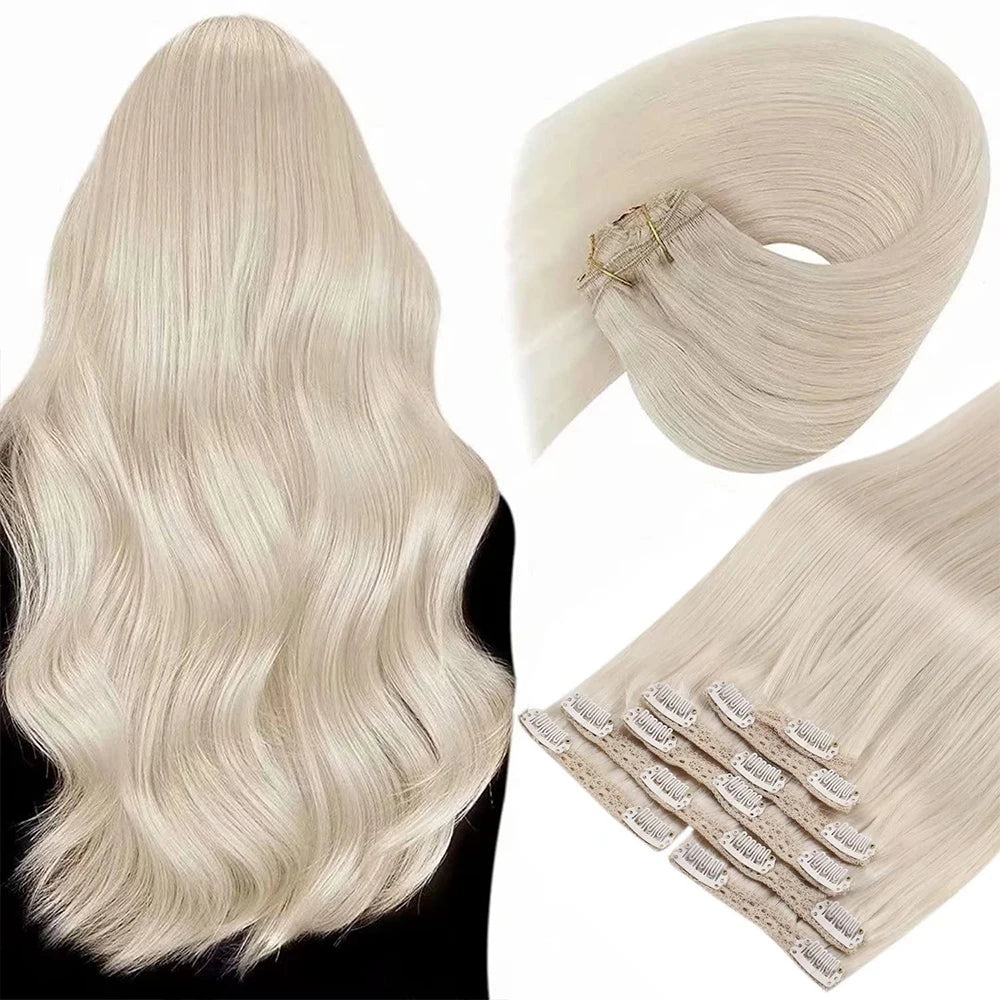 Straight Human Hair Clip Ins - Various Options Available