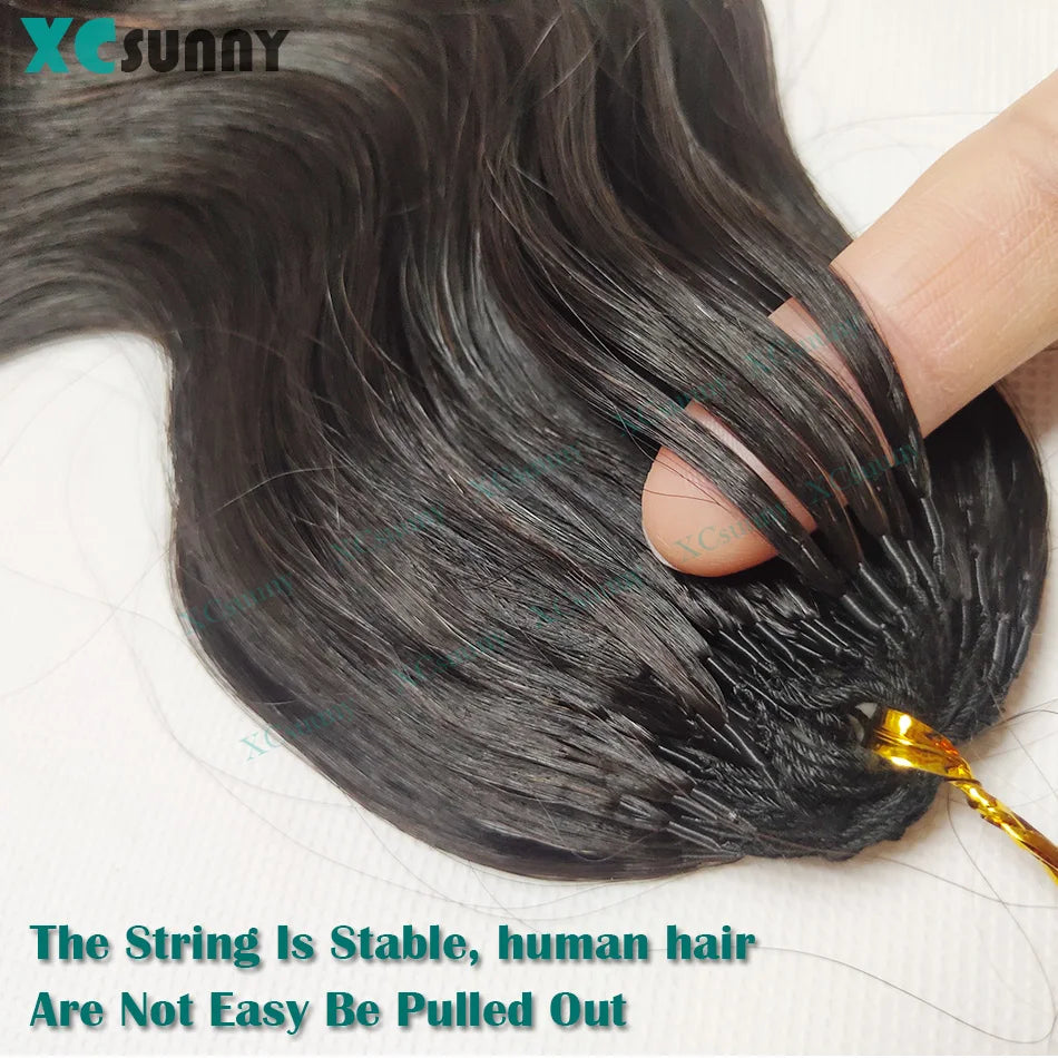 Body Wave Crochet Human Hair Knotless Invisible Crochet Extensions With String In The Middle