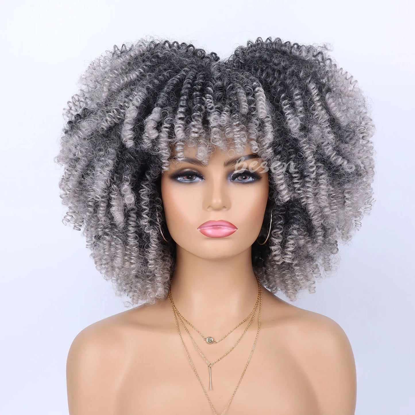 Synthetic Short Kinky Curly Wigs - Various Colors Available