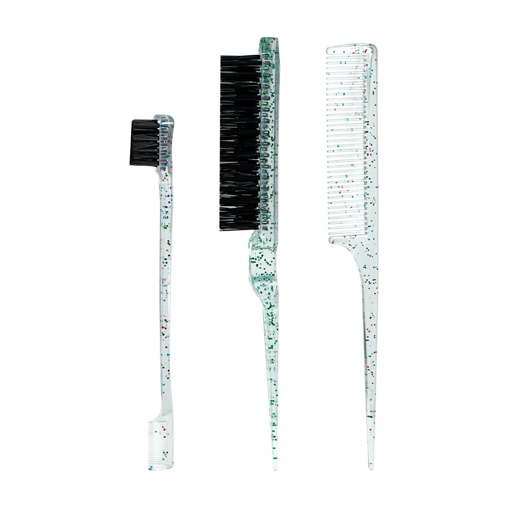Pro Pointed Tail Hair Styling Anti-static Comb Hair Brush Steel Needle Pin Rat Tail Combs Sets