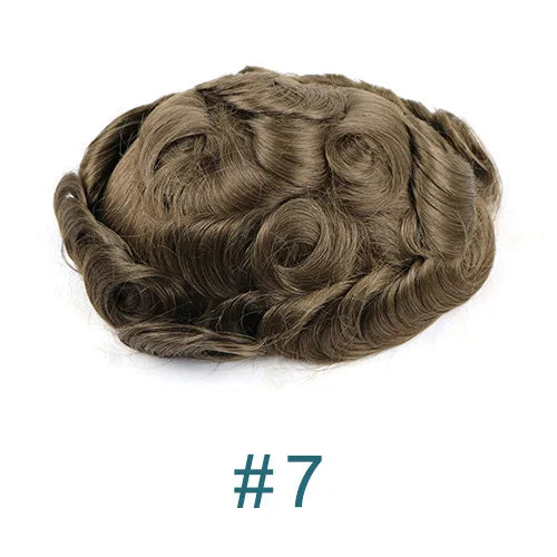 Thin 0.03mm Skin Natural Hairline Vlooped 100% Human Hair Replacement System (Toupee) Various Colors Available