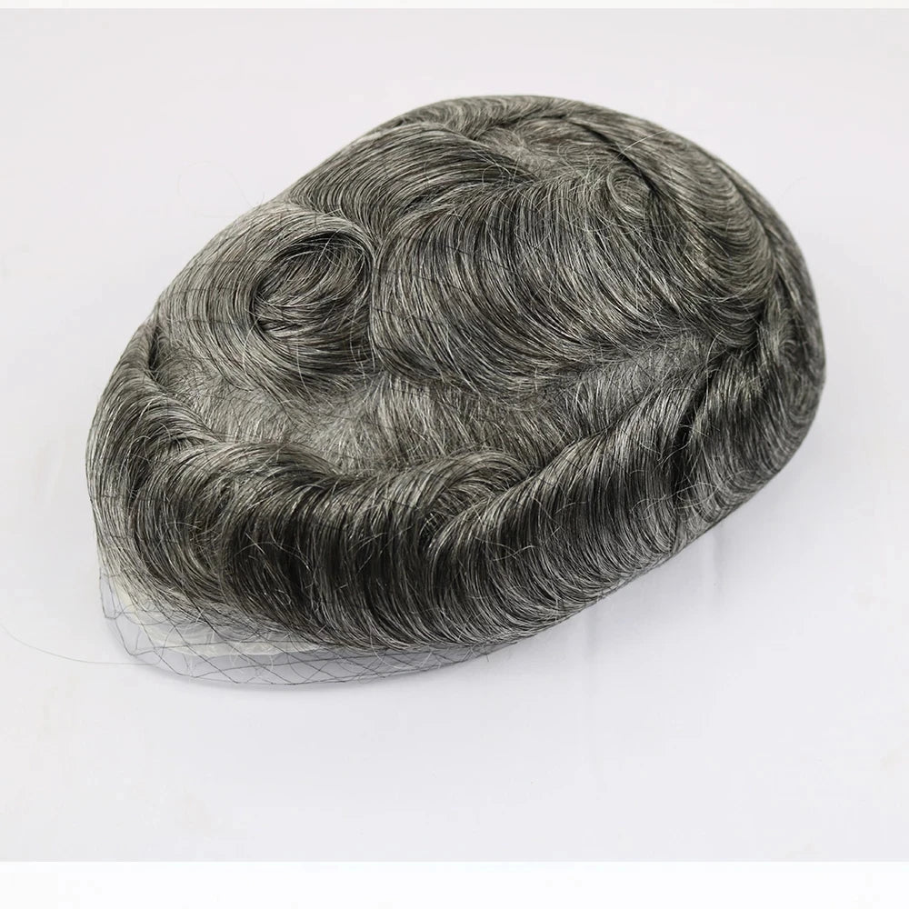 Thin 0.03mm Skin Natural Hairline 100% Human Hair Replacement System (Toupee) - Various Colors Available