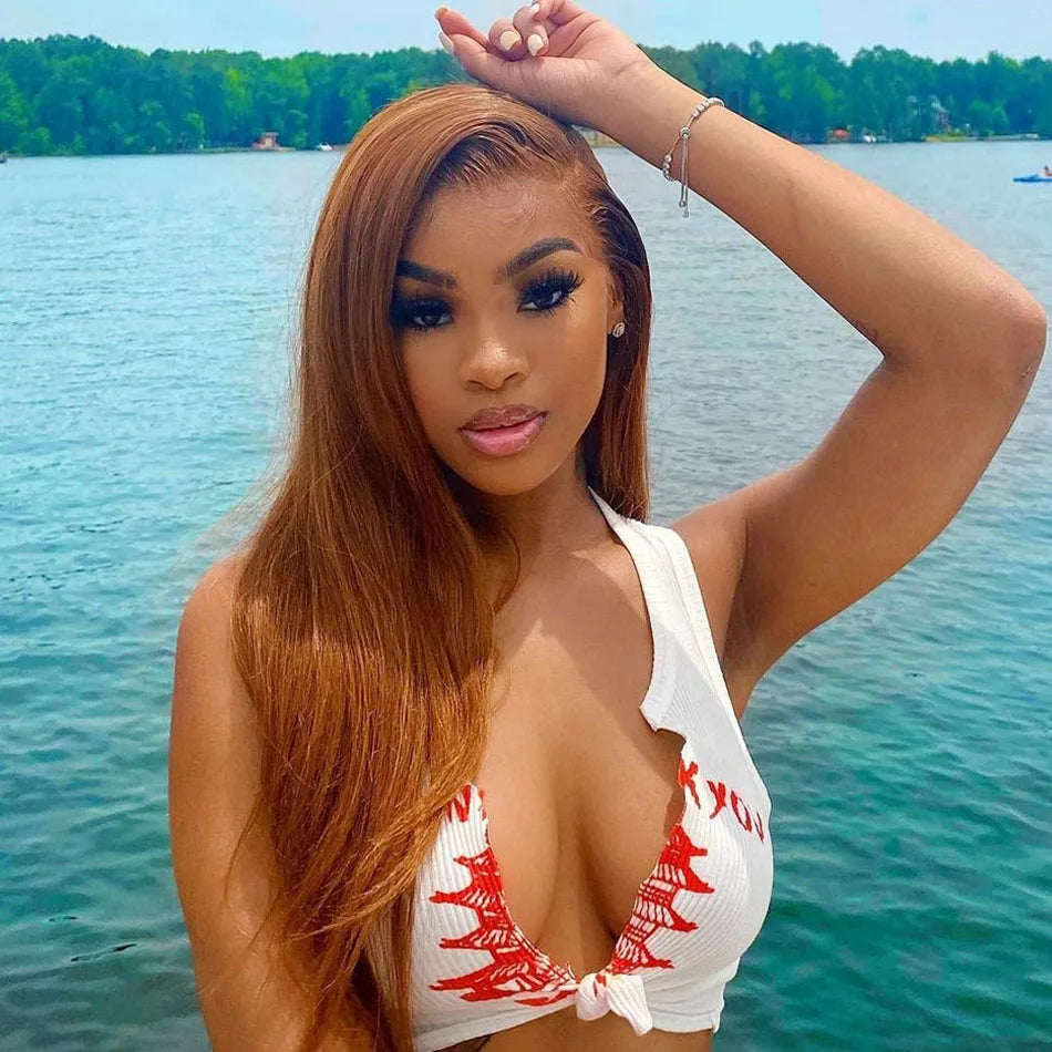 Bone Straight Ginger Blonde - HD Lace Frontal Human Hair Wig