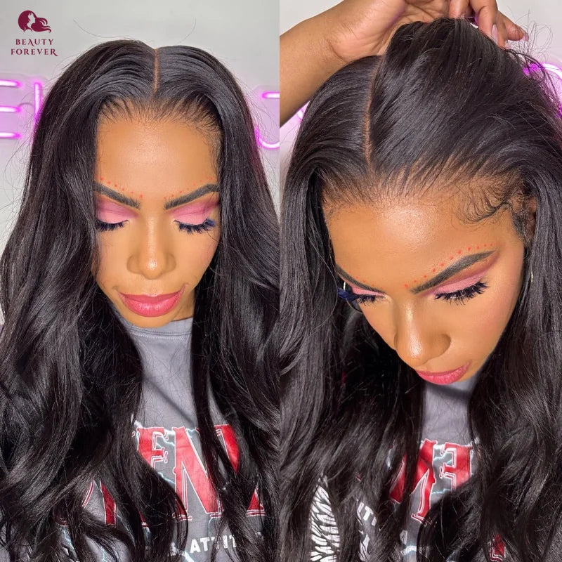 Yaki Straight - Elastic Drawstring Glueless Human Hair 7x5 Bye Bye Knots Wear and Go Wig
