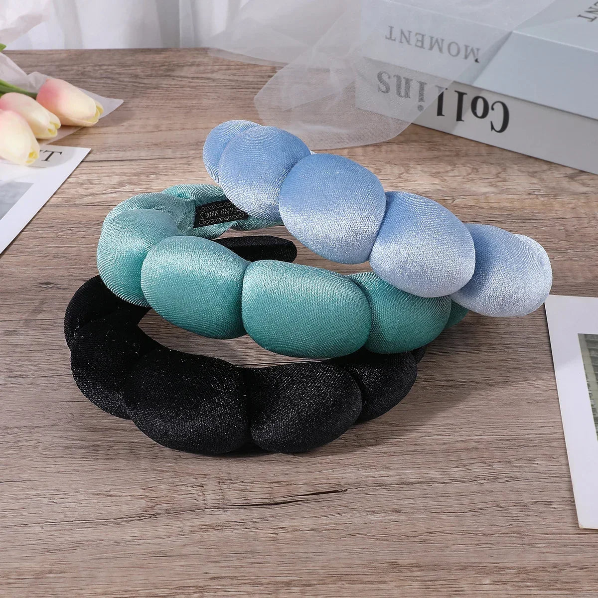 Women's TerryCloth Spa Puffy Sponge Headbands