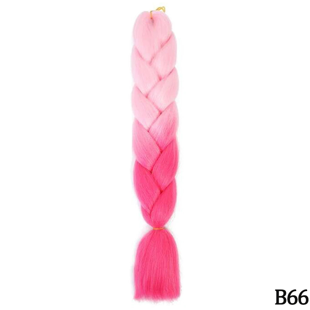 24" Synthetic Yaki Jumbo Braiding Hair - Various Colors Available