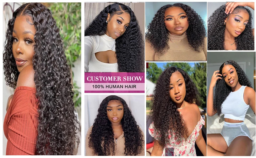 Kinky Curly U & V Part Wig Human Hair
