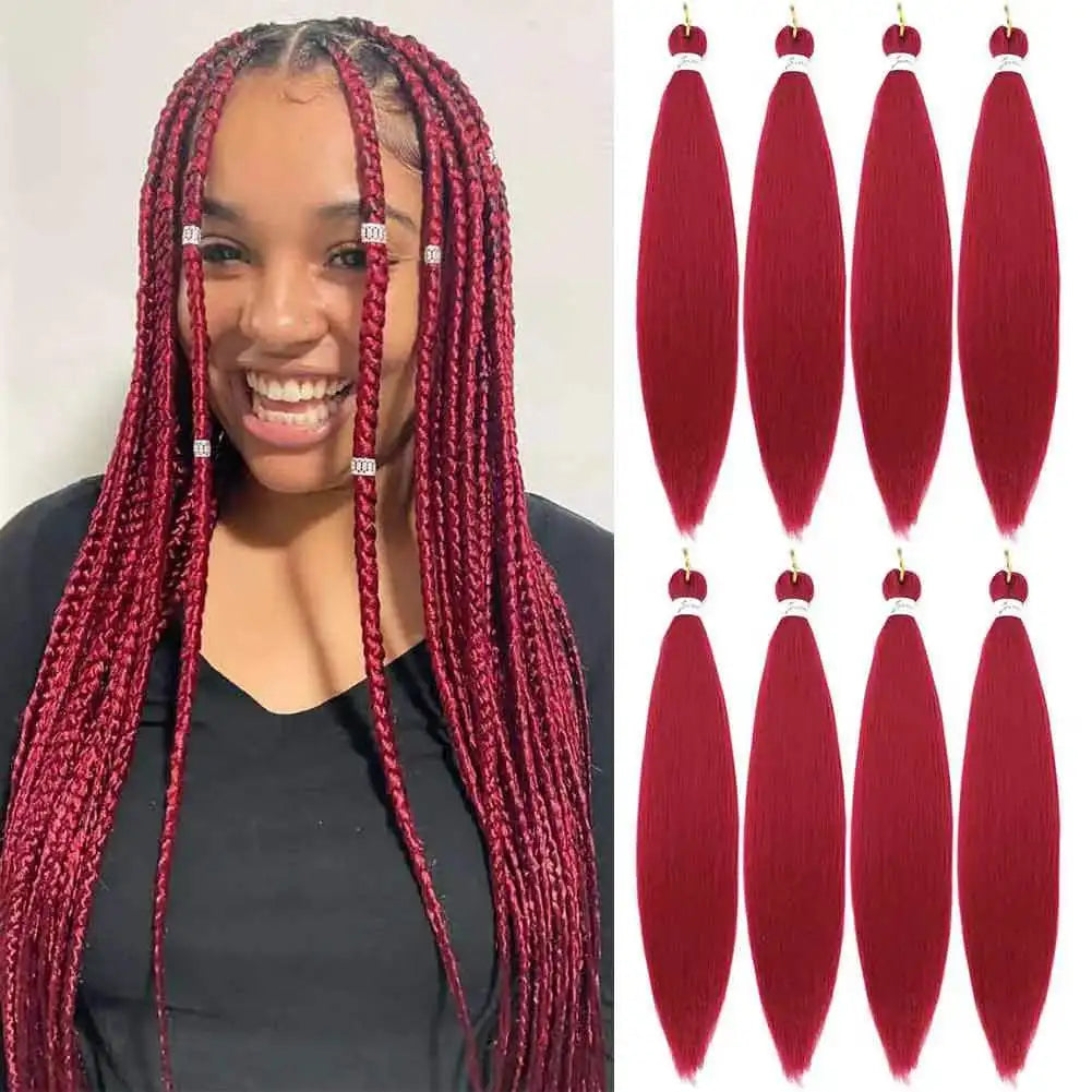 Pre-Stretched Synthetic Braiding Hair - Various Colors Available