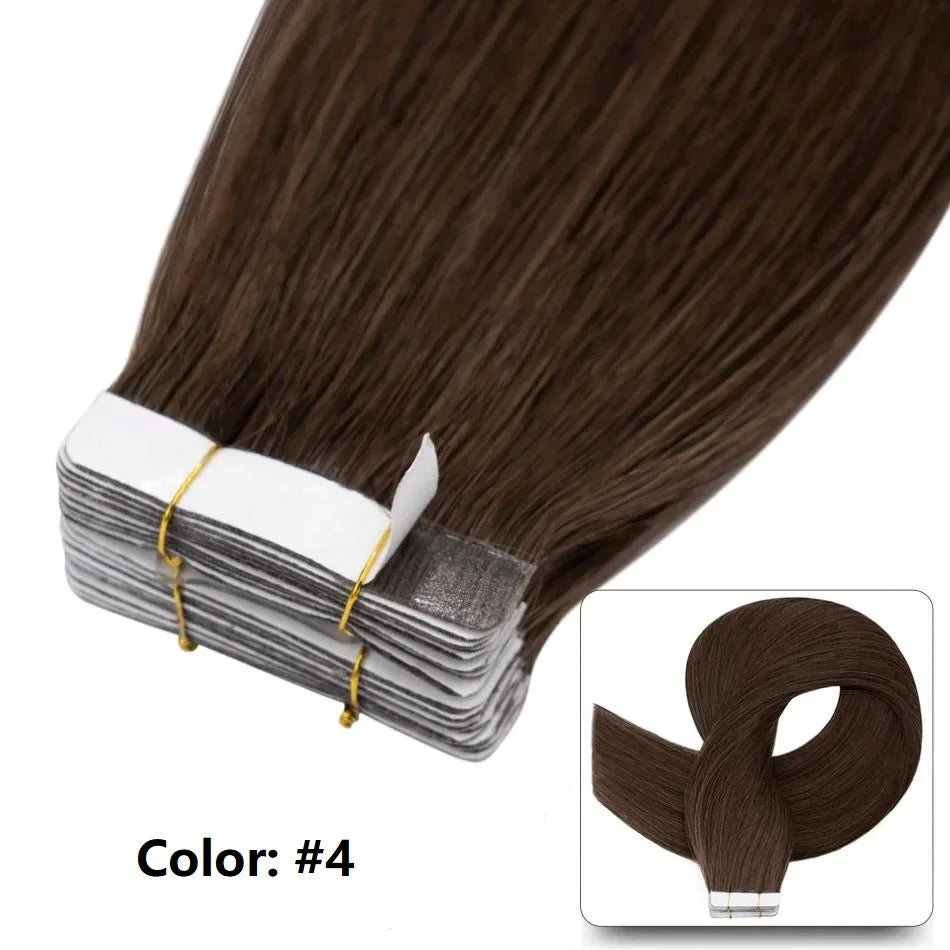 Straight - Tape in Human Hair Extensions 20 Pcs