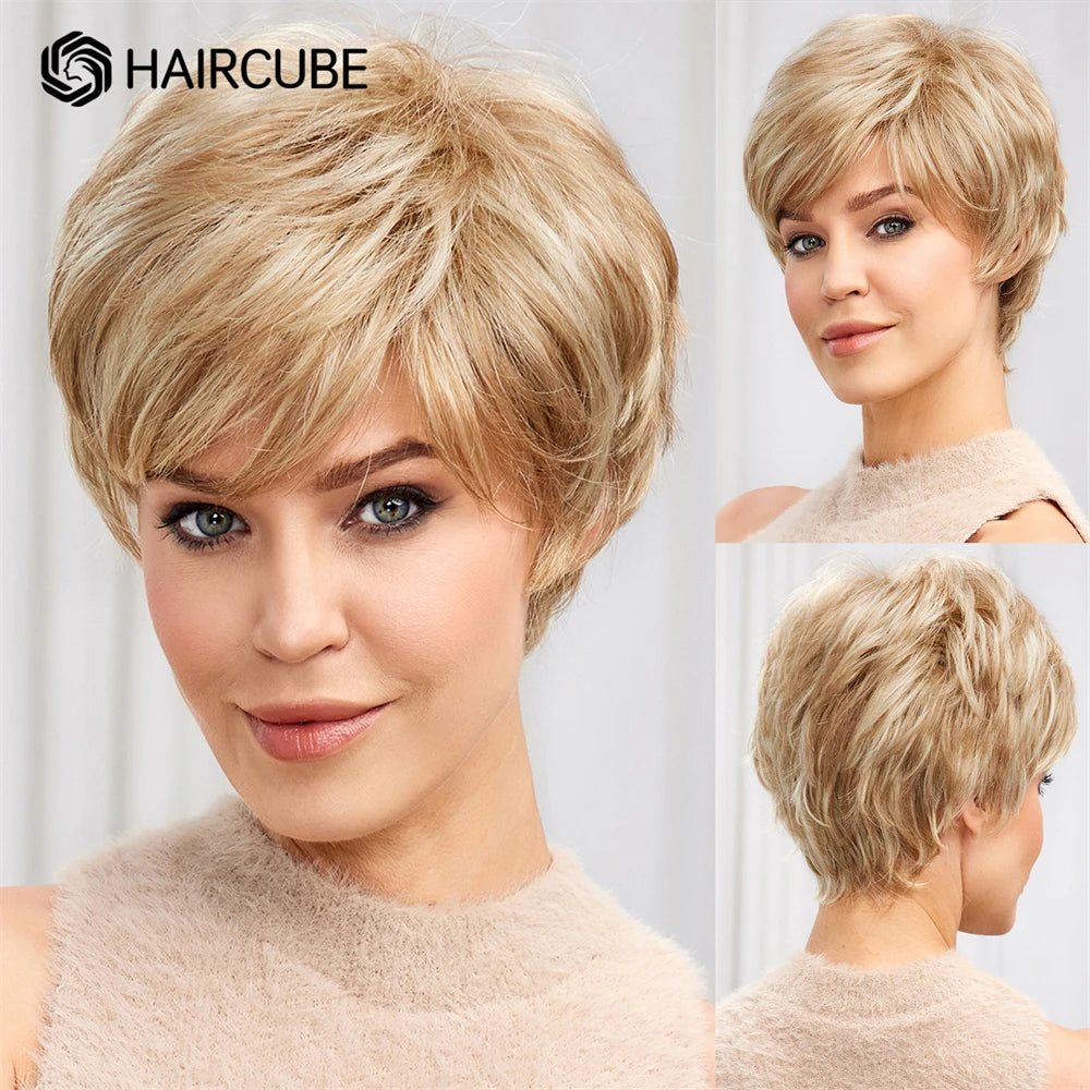 Short Pixie Cut Wigs - Kanekalon Synthetic Hair