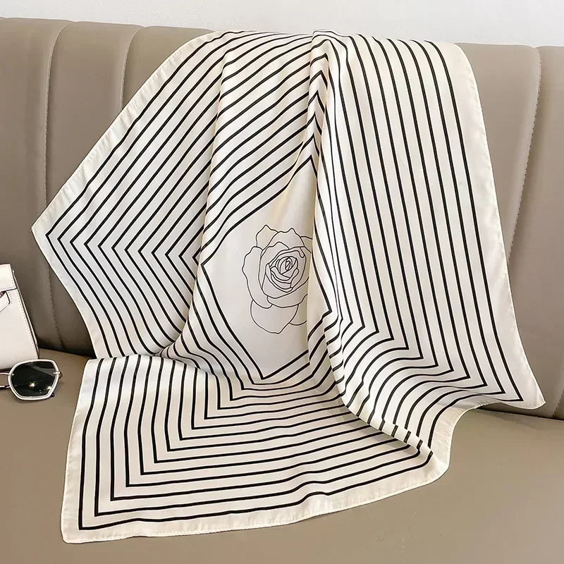 100%Polyester Scarf 70cm Printed Square Scarf