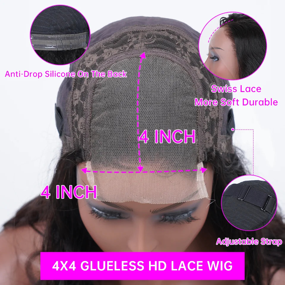 Chocolate Brown Bone Straight - HD Lace Front Human Hair Wig
