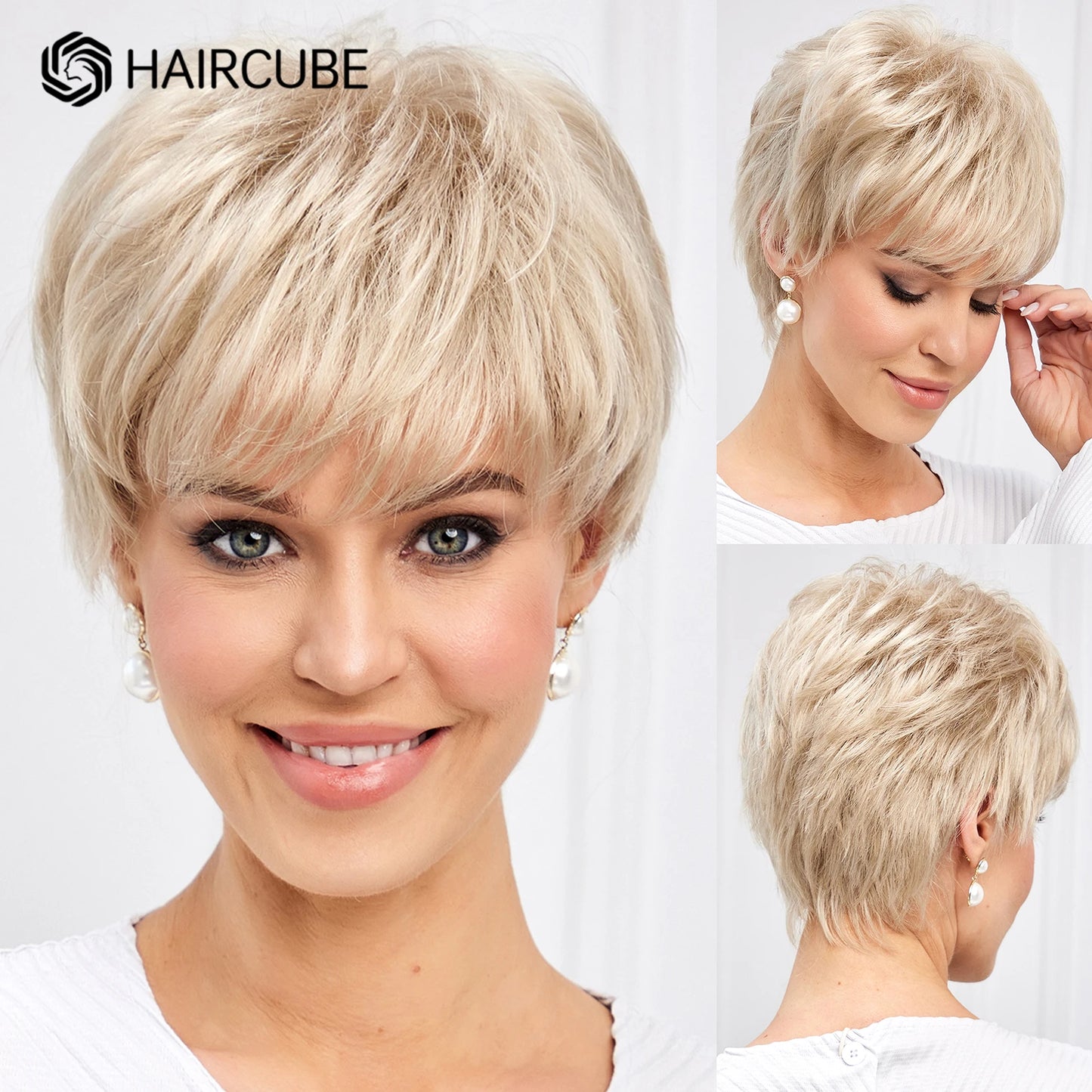 Short Pixie Cut Wigs - Kanekalon Synthetic Hair